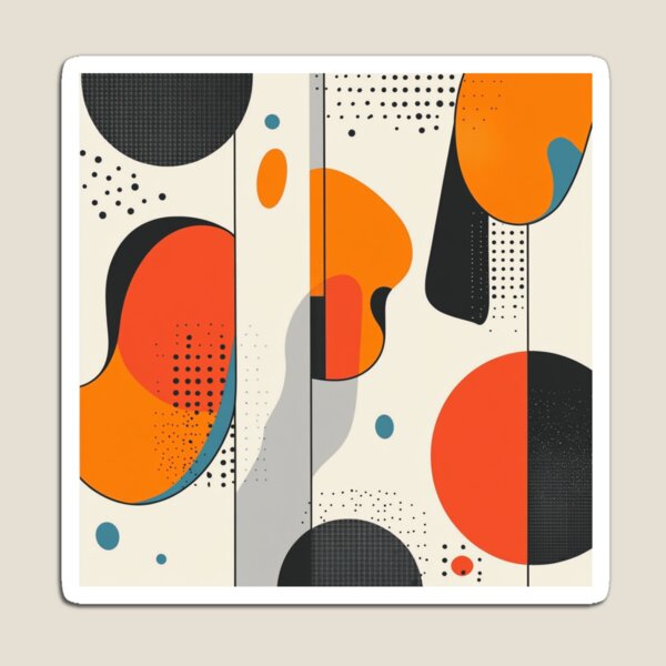 Item preview, Mid-Century Line Art Modern Abstract - Retro Polka Dot - Pop Art Pattern designed and sold by GrinGalore.
