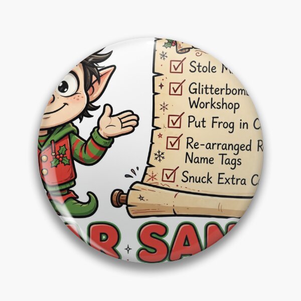 Item preview, Dear Santa I Can Explain Funny Christmas Elf Sticker designed and sold by Gurrteg.
