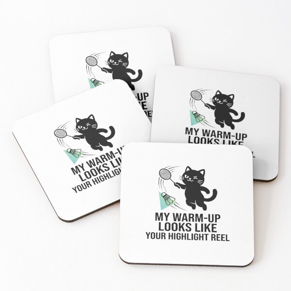 Item preview, Badminton Boss - Cat Design designed and sold by RunningWhiskers.