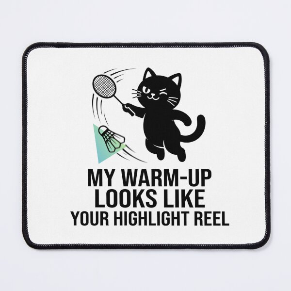 Item preview, Badminton Boss - Cat Design designed and sold by RunningWhiskers.