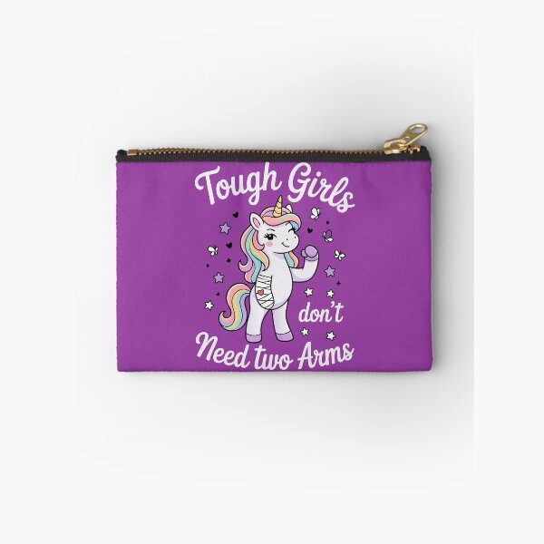 Item preview, Tough Girls Dont Need Two Arms Unicorn Hero  designed and sold by Colorfulman.