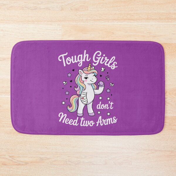 Item preview, Tough Girls Dont Need Two Arms Unicorn Hero  designed and sold by Colorfulman.