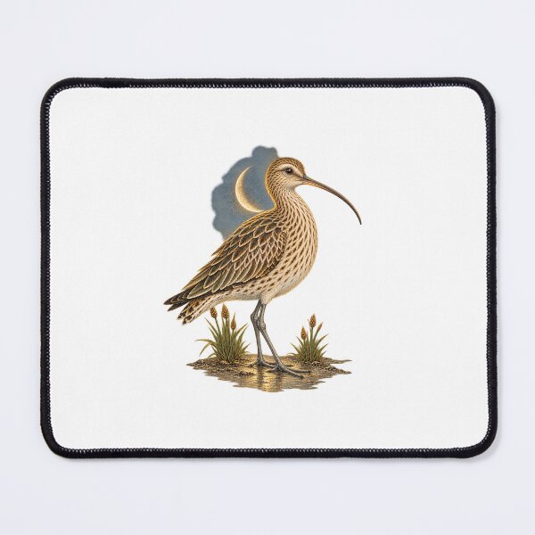 Item preview, Curlew Bird | Moonlit Estuary Wader Art | Birdwatcher Conservation Gift designed and sold by Brackenlume Studio.