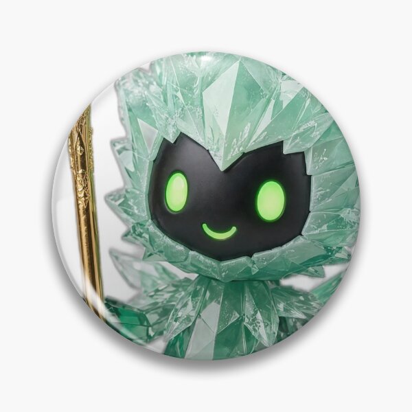 Item preview, Duende de cristal esmeralda — Arte de adorables criaturas de gemas verdes designed and sold by GemCreaturesCo.