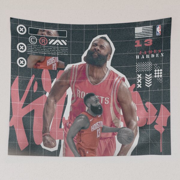 Item preview, James Harden Houston Rockets #13 The Beard Graphic Poster designed and sold by Shopunte.