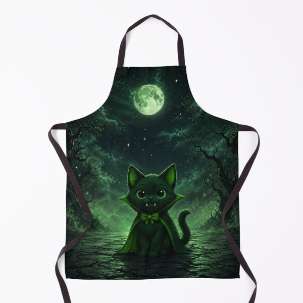 Item preview, The Purrfect Vampire - Green Vampire Cat designed and sold by PurrfectWhisper.