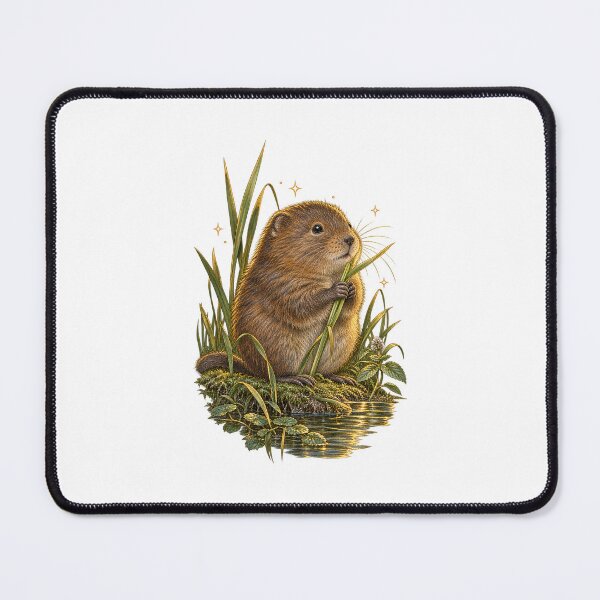Item preview, Water Vole | Moonlit Riverbank Wildlife Art | Conservation Nature Gift designed and sold by Brackenlume Studio.