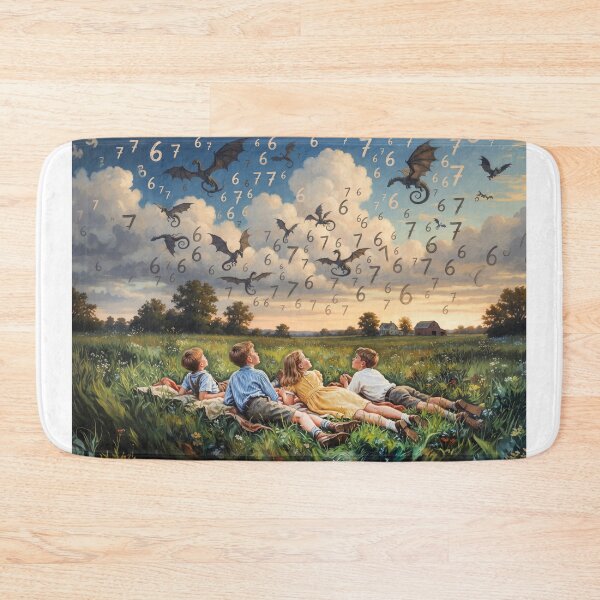 Item preview, Children Looking At Dragons And 6 7 Meme designed and sold by Home Decor Art.