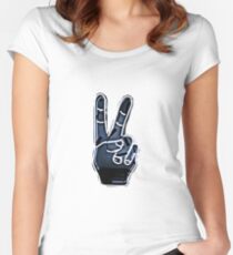 Peace Hand Sign Women's Fitted Scoop T-Shirt
