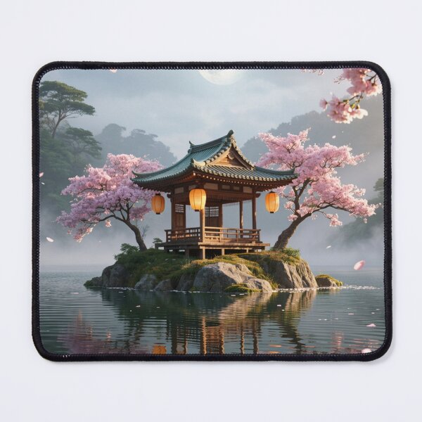 Item preview, Sakura Pavilion Reflections - Temple by the Water designed and sold by nhk999.