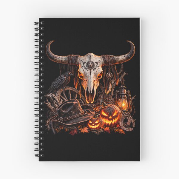Item preview, Western Halloween Longhorn Skull – Spooky Cowboy Style designed and sold by  QuarterHorseArt by Just my Studio.