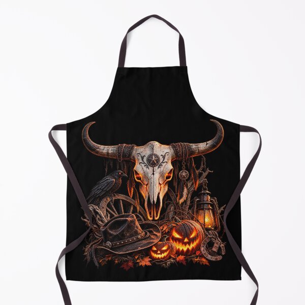 Item preview, Western Halloween Longhorn Skull – Spooky Cowboy Style designed and sold by  QuarterHorseArt by Just my Studio.