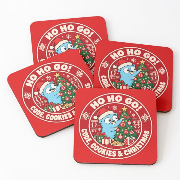 Item preview, Golang gopher Christmas mascot designed and sold by Olena Du.