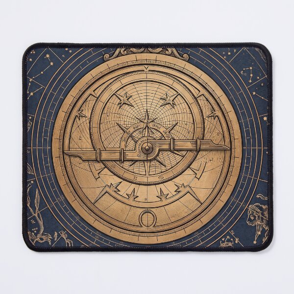 Item preview, Antique Astrolabe Celestial Chart - Vintage Astronomy Notebook designed and sold by MissoStudio.