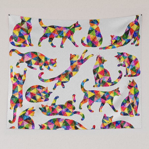 Item preview, Geometrci cat pattern designed and sold by designbywhacky.