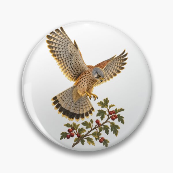 Item preview, Kestrel Bird | Vintage Bird of Prey Hedgerow Art | Birdwatcher Gift designed and sold by Brackenlume Studio.