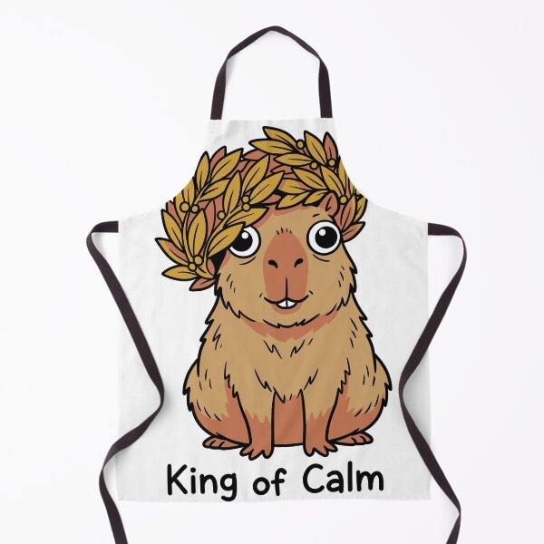 Item preview, Cute Capybara King Of Calm Laurel Wreath Graphic Illustration    designed and sold by DiNata.