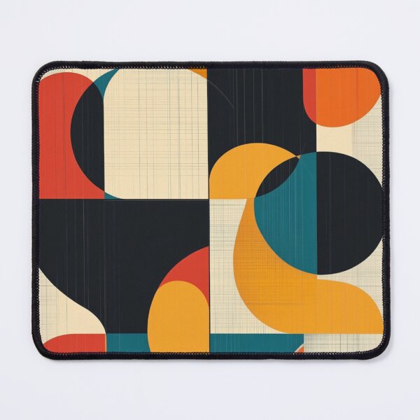 Item preview, Mid-Century Line Art Abstract - Retro Color Block Geometric - Modern Bauhaus Grid designed and sold by GrinGalore.