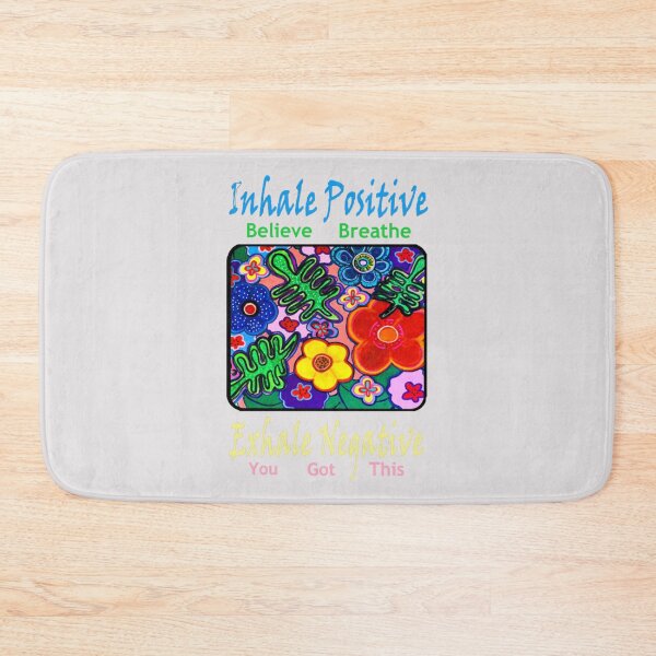 Item preview, Inhale Positive Exhale Negative Hand Painted Flowers designed and sold by kel72.