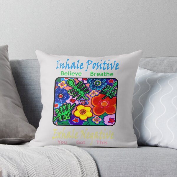 Item preview, Inhale Positive Exhale Negative Hand Painted Flowers designed and sold by kel72.