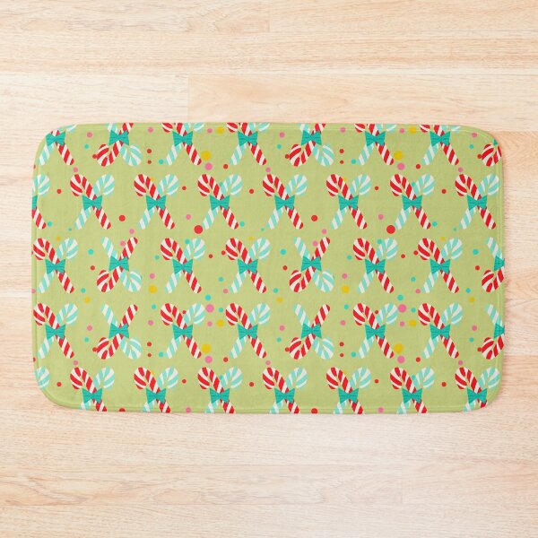 Item preview, Pistachio Green Retro Christmas Candy Canes designed and sold by Little Wimbly.