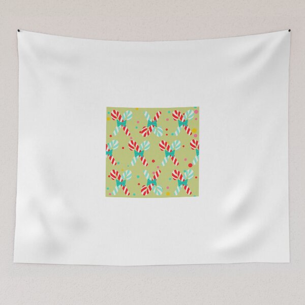 Item preview, Pistachio Green Retro Christmas Candy Canes designed and sold by Little Wimbly.