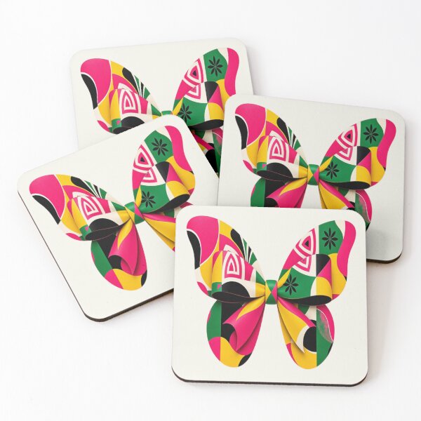 Item preview, Retro Abstract Butterfly - Mid Century Modern Geometric Pattern designed and sold by Breezes-of-Ida.