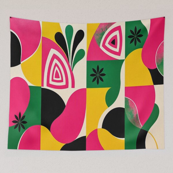 Item preview, Retro Abstract Butterfly - Mid Century Modern Geometric Pattern designed and sold by Breezes-of-Ida.