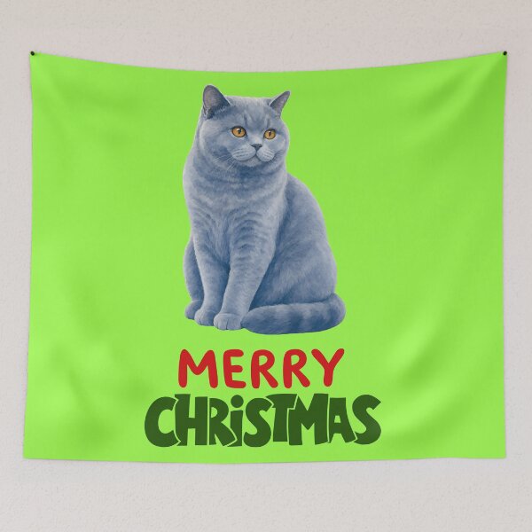 Item preview, Cute British Shorthair Merry Christmas Holiday Art designed and sold by stormk10.