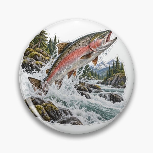 Item preview, Salmon jumping  designed and sold by FriendlyManitoba.