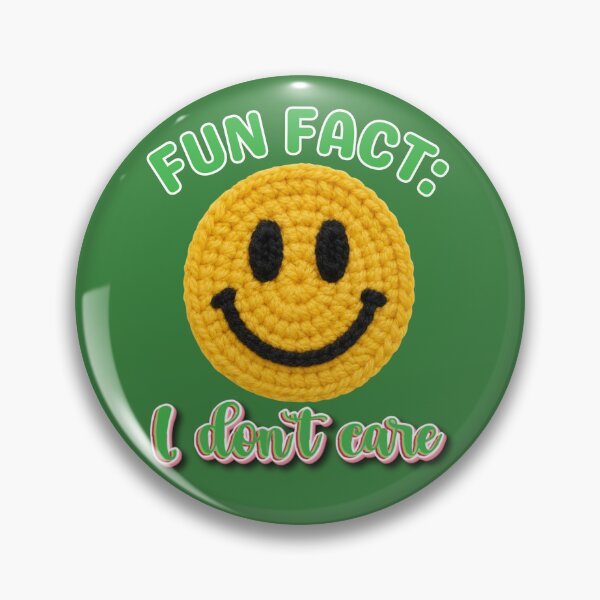 Item preview, FUN FACT: I Don’t Care – Crochet Smiley designed and sold by Magda-Creates.