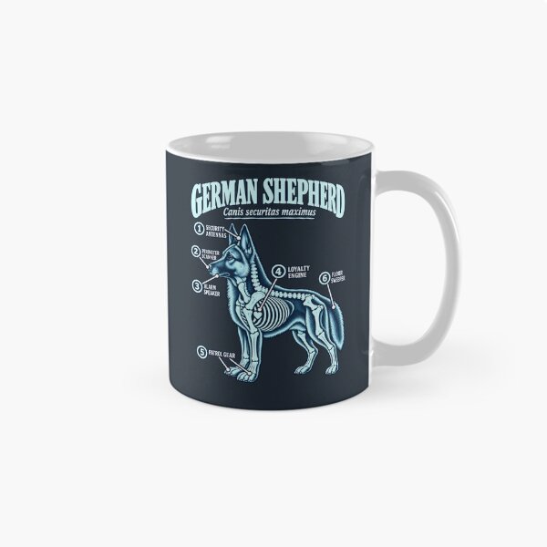 Item preview, German Shepherd Funny X-Ray Anatomy – Ice Blue designed and sold by Anna Brizuela.