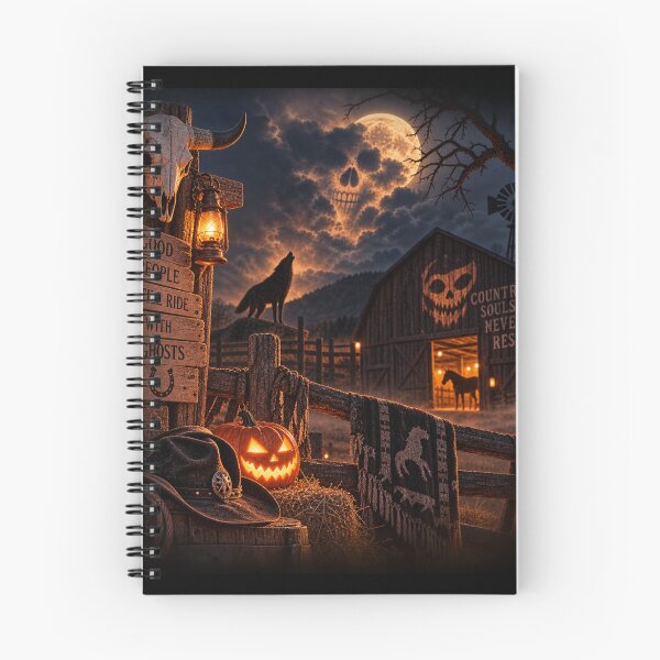 Item preview, Haunted Western Ranch – Country Halloween Ghosts designed and sold by  QuarterHorseArt by Just my Studio.