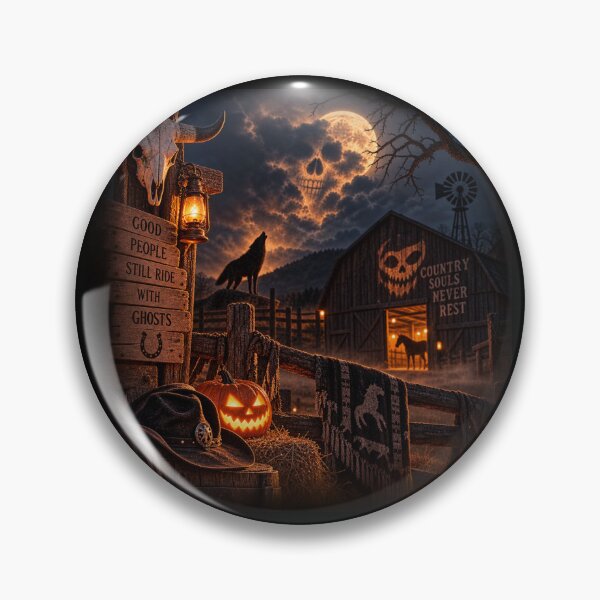 Item preview, Haunted Western Ranch – Country Halloween Ghosts designed and sold by  QuarterHorseArt by Just my Studio.