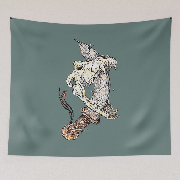 Item preview, Wolf skull pierced by a sword designed and sold by Konopikyu.
