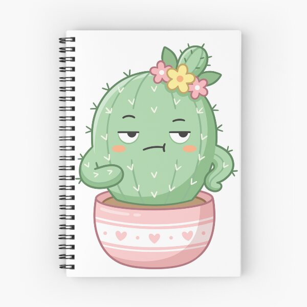 Item preview, Funny Grumpy Cactus In Flower Pot Kawaii Graphic Illustration    designed and sold by DiNata.