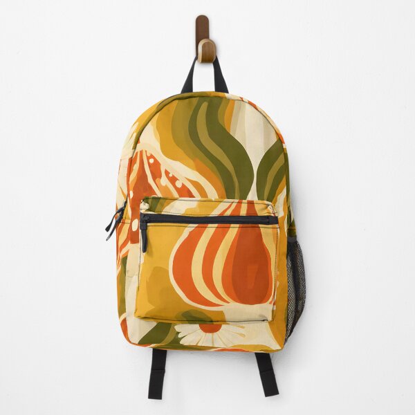 Item preview, Groovy ’Shrooms: Retro Mushroom & Daisy Pattern designed and sold by Hashola Designs.