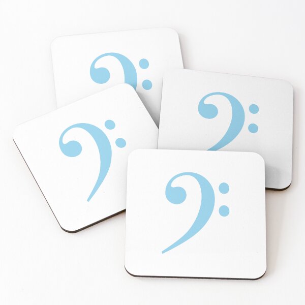 Item preview, Bass clef sky blue bass player music teacher gift ideas designed and sold by Inspirationmotivation.