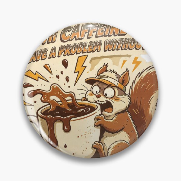 Item preview, I Don't Have A Problem With Caffeine Funny Squirrel Art  designed and sold by HaighsTs.