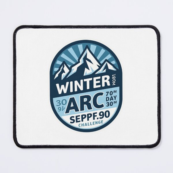Item preview, Winter Arc Minimalist Mountain Habit Tracker Aesthetic designed and sold by joy-Moons.