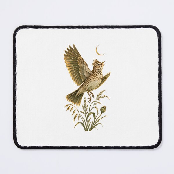 Item preview, Skylark Bird | Moonlit Meadow British Songbird Art | Birdwatcher Poetry Gift designed and sold by Brackenlume Studio.