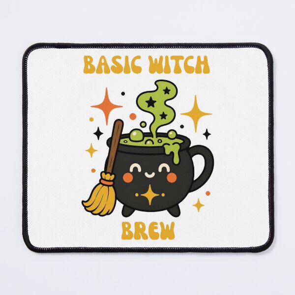 Item preview, Basic Witch Brew Cute Halloween Coffee Cauldron Sticker Art designed and sold by wildsilencee.