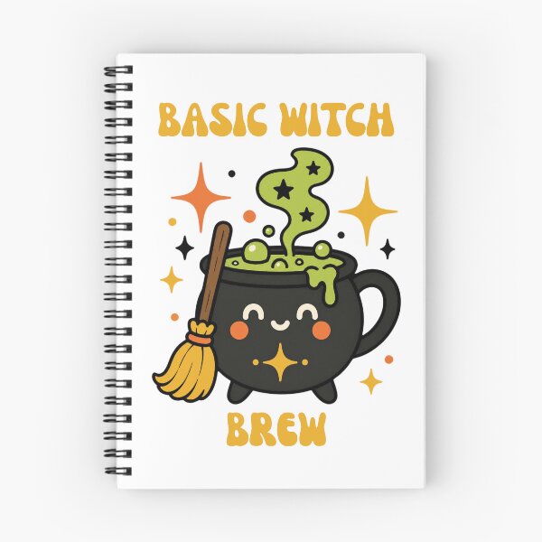 Item preview, Basic Witch Brew Cute Halloween Coffee Cauldron Sticker Art designed and sold by wildsilencee.