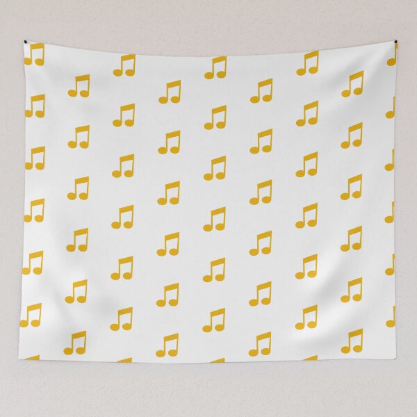 Item preview, Two eighth notes mustard gold - music teacher gift designed and sold by Inspirationmotivation.