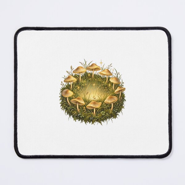 Item preview, Fairy Ring Mushroom | Goblincore Toadstool Circle Art | Fae Folklore Gift designed and sold by Brackenlume Studio.