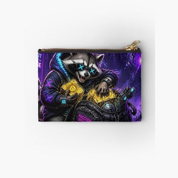 Item preview, Cyberpunk Loot Goblin Raccoon Funny Gaming Poster designed and sold by LazyDayzCo.