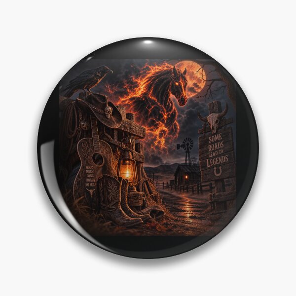 Item preview, Fiery Ghost Horse – Dark Western Halloween designed and sold by  QuarterHorseArt by Just my Studio.