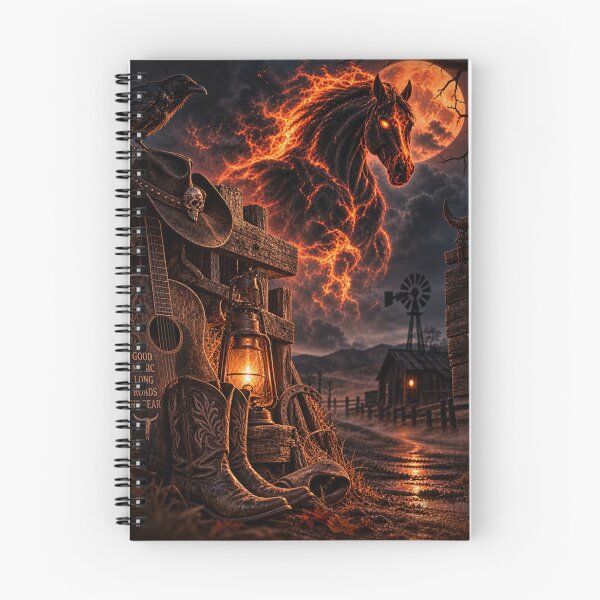 Item preview, Fiery Ghost Horse – Dark Western Halloween designed and sold by  QuarterHorseArt by Just my Studio.