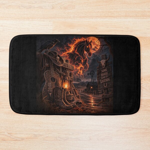 Item preview, Fiery Ghost Horse – Dark Western Halloween designed and sold by  QuarterHorseArt by Just my Studio.