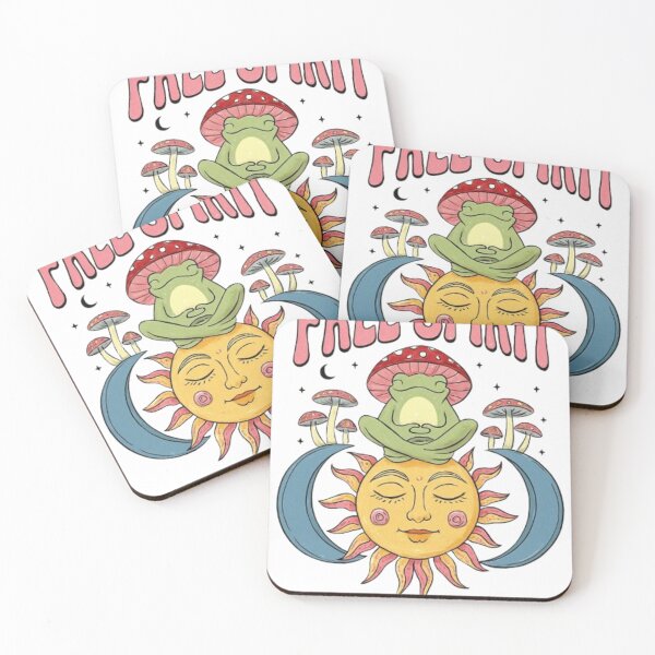 Item preview, Free Spirit Meditating Frog Retro Boho Celestial Art designed and sold by AtomaïLuna.